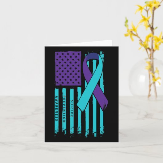 Vlag Lint Zelfmoord Bewustzijn Geestelijke gezondh Kaart (Gele Bloem)