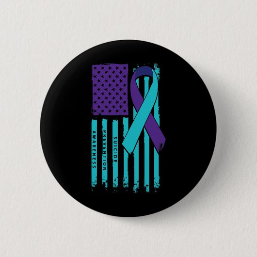 Vlag Lint Zelfmoord Bewustzijn Geestelijke gezondh Ronde Button 5,7 Cm (Voorkant)