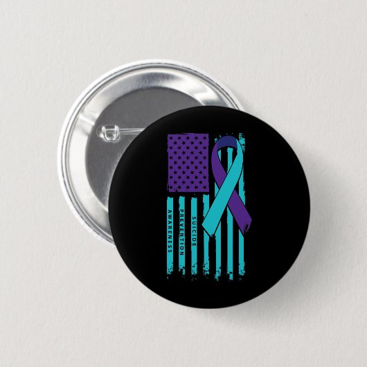 Vlag Lint Zelfmoord Bewustzijn Geestelijke gezondh Ronde Button 5,7 Cm (Voorkant /achterkant)