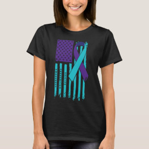 Vlag Lint Zelfmoord Bewustzijn Geestelijke gezondh T-shirt