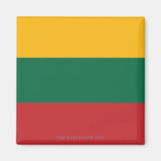vlag Litouwen Magneet (Voorkant)