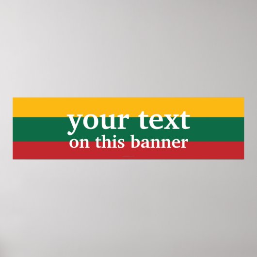 vlag Litouwen Poster (Voorkant)