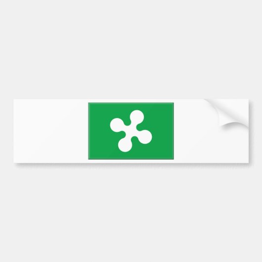 vlag Lombardije (Italië) Bumpersticker (Voorkant)