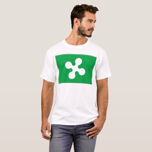 vlag Lombardije (Italië) T-shirt (Voorkant volledig)