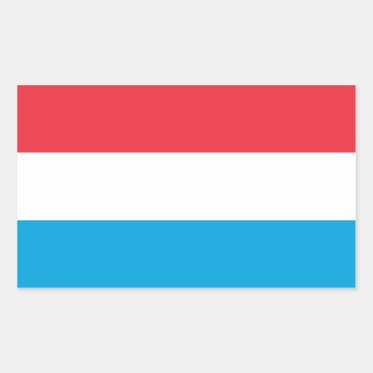 vlag Luxemburg/Luxemburg Rechthoekige Sticker (Voorkant)