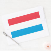 vlag Luxemburg/Luxemburg Rechthoekige Sticker (Envelop)