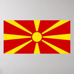 vlag Macedonië Poster