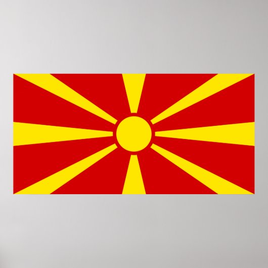 vlag Macedonië Poster (Voorkant)
