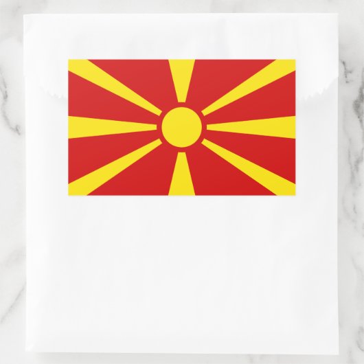 vlag Macedonië Rechthoekige Sticker (Tas)