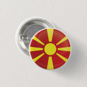 vlag Macedonië rondepictogram Ronde Button 3,2 Cm (Voorkant /achterkant)