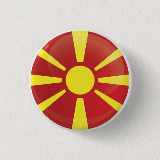 vlag Macedonië rondepictogram Ronde Button 3,2 Cm (Voorkant)