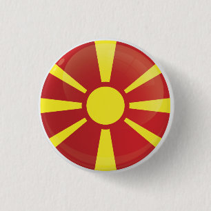vlag Macedonië rondepictogram Ronde Button 3,2 Cm
