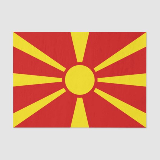 vlag Macedonië Tissuepapier (Voorkant)