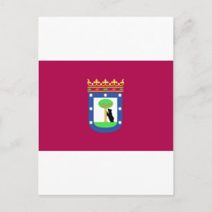 Vlag Madrid Spanje (stad) Briefkaart