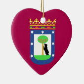 Vlag Madrid Spanje (stad) Keramisch Ornament (Rechts)