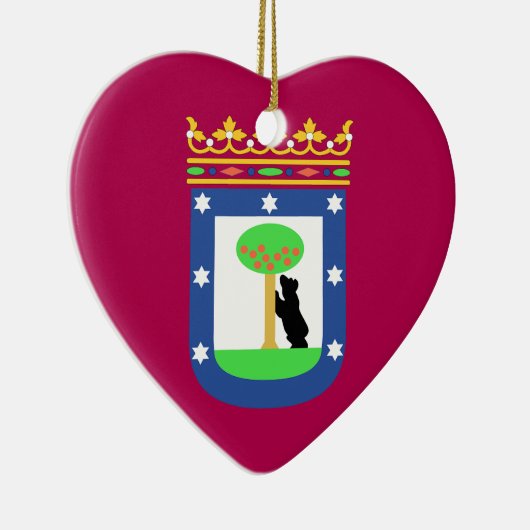 Vlag Madrid Spanje (stad) Keramisch Ornament (Rechts)