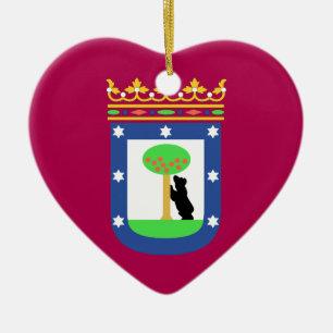 Vlag Madrid Spanje (stad) Keramisch Ornament