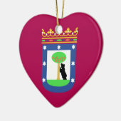 Vlag Madrid Spanje (stad) Keramisch Ornament (Links)