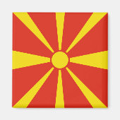 Vlag Magnet Noord-Macedonië (Voorkant)