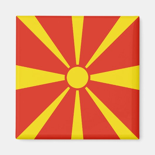 Vlag Magnet Noord-Macedonië (Voorkant)