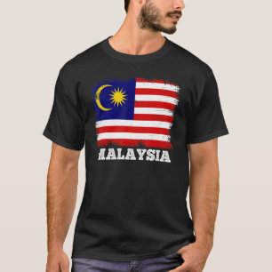  vlag Maleisisch landendetro vlag Maleisisch T-shirt