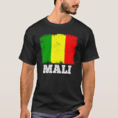  vlag Mali Land Retro Flag Malian T-shirt (Voorkant)