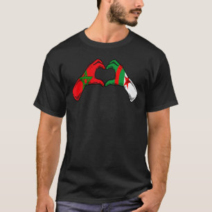 Vlag Marokko Algerije - Marokkaans Algerijns hart T-shirt