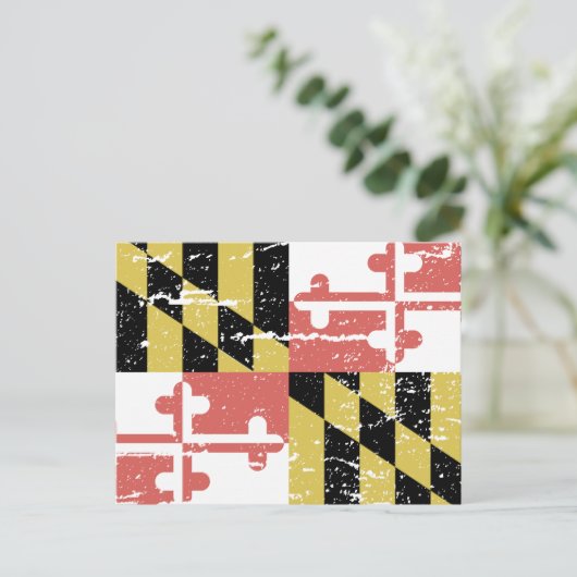  vlag MARYLAND Briefkaart (Staand voorkant)