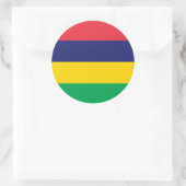 Vlag Mauritius/Mauritius Ronde Sticker (Tas)