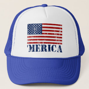  vlag "MERICA US Flag Trucker Pet