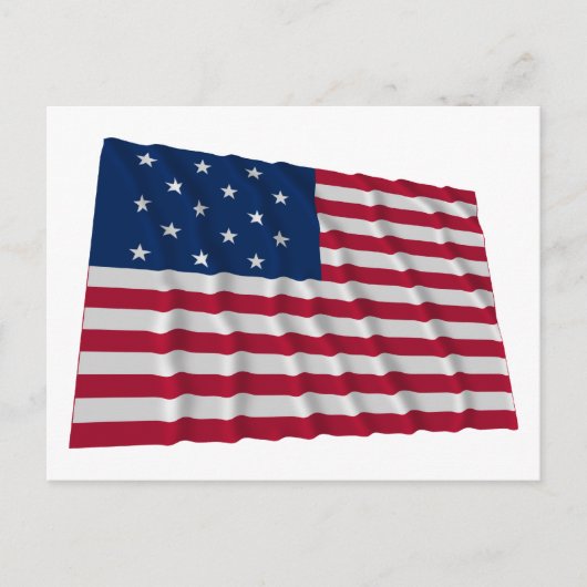 vlag met 15 sterren briefkaart (Voorkant)