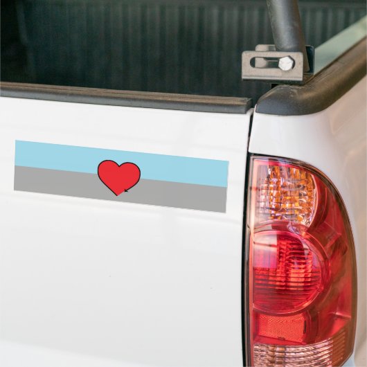 Vlag met autoseksuele voorkeur en symbool bumpersticker (Op Truck)