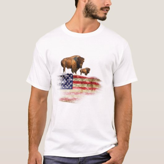 Vlag met bizon t-shirt (Voorkant)