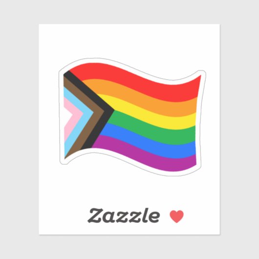 Vlag met de voorsprong van Wavy Sticker (Vel)