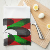 Vlag met drukke Baskische vlag en keukenhanddoek v (Quarter Fold)