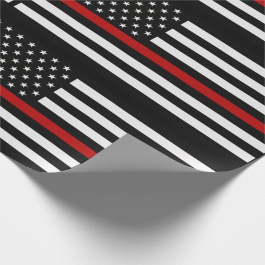 Vlag met dun rode lijn cadeaupapier (Hoek)