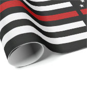 Vlag met dun rode lijn cadeaupapier (Rol Hoek)