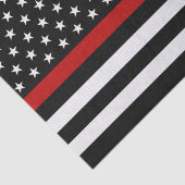 Vlag met dun rode lijn tissuepapier (Detail)