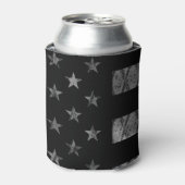 Vlag met dunne rode lijn blikjeskoeler (Blikje Voorkant)