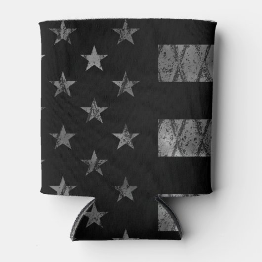 Vlag met dunne rode lijn blikjeskoeler (Voorkant)