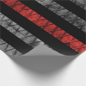 Vlag met dunne rode lijn cadeaupapier (Hoek)