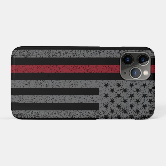 Vlag met dunne rode lijn Case-Mate iPhone case (Achterkant (horizontaal))