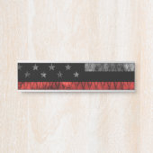 Vlag met dunne rode lijn deurbordje (Voorkant)