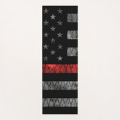 Vlag met dunne rode lijn yogamat (Voorkant)