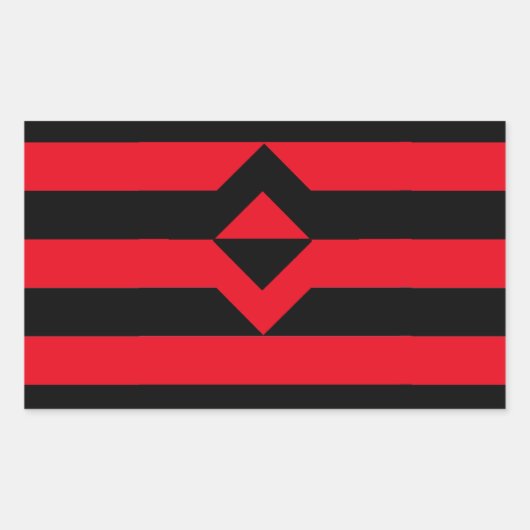 Vlag met eerste voorsprong rechthoekige sticker (Voorkant)