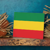 Vlag met groene, gouden (gele) en rode kleuren fotoplaat (Zijkant)