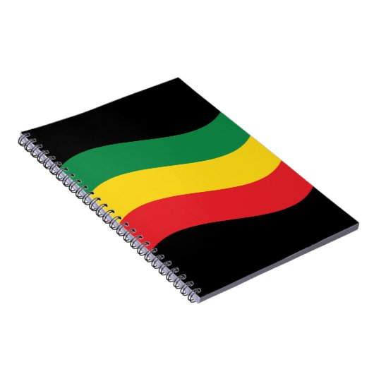 Vlag met groene, gouden (gele) en rode kleuren notitieboek (Rechterzijde)