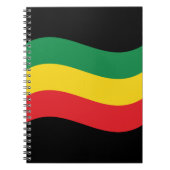 Vlag met groene, gouden (gele) en rode kleuren notitieboek (Voorkant)