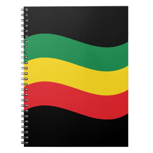 Vlag met groene, gouden (gele) en rode kleuren notitieboek (Voorkant)