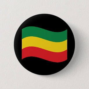 Vlag met groene, gouden (gele) en rode kleuren ronde button 5,7 cm